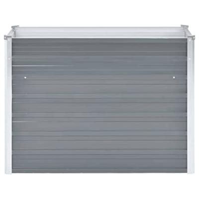 VidaXL Plantenbak verhoogd 100x40x77 cm gegalvaniseerd staal grijs