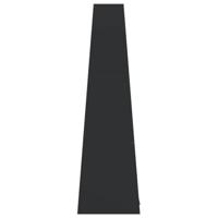 VidaXL Buitenhaard met houtopslag torenontwerp staal zwart - thumbnail