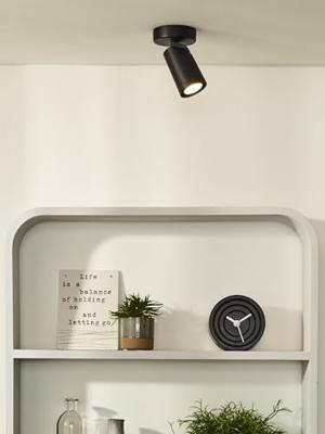 Lucide XYRUS - Plafondspot - Ø 9 cm - LED Dim to warm - GU10 - 1x5W 2200K/3000K - Zwart Lucide XYRUS - Plafondspot - Ø 9 cm - LED Dim to warm - GU10 - 1x5W 2200K/3000K - Zwart