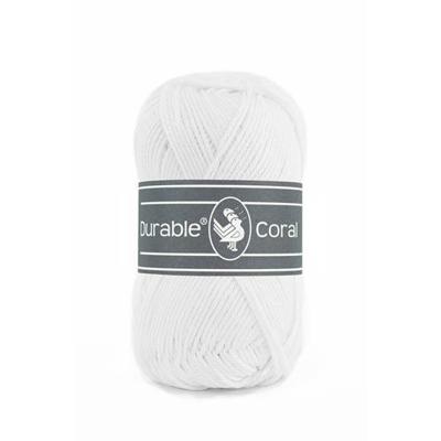 Durable Coral 310 White - Haakgaren / Breigaren