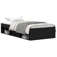 Bedframe zonder matras 90x190 cm spaanplaat zwart eikenkleurig - thumbnail