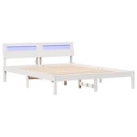 Bedframe Wit 150 x 200 cm Massief grenenhout - thumbnail