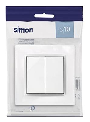 Dubbele geschakelde schakelaar Simon 8,4 x 4 x 8,4 cm Dubbele geschakelde schakelaar Simon 8,4 x 4 x 8,4 cm