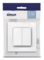 Dubbele geschakelde schakelaar Simon 8,4 x 4 x 8,4 cm - thumbnail