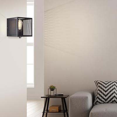 Brilliant Vierkante muurlampMaze zwart - 99731/86