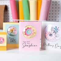 Sizzix • shaker domes circle 5,1cm 8stuks - thumbnail