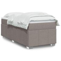 Boxspring met matras stof taupe 90x200 cm - thumbnail