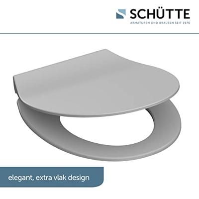 Schutte Duroplast WC-bril SLIM GREY met soft-close en quick-release | grijs
 82702