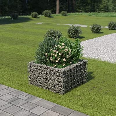 VidaXL Gabion plantenbak verhoogd 90x90x50 cm gegalvaniseerd staal
