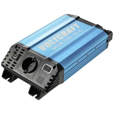 VOLTCRAFT MSW 700-12-G Omvormer 700 W 12 V/DC - 230 V/AC Gemodificeerde sinusvorm VOLTCRAFT MSW 700-12-G Omvormer 700 W 12 V/DC - 230 V/AC Gemodificeerde sinusvorm