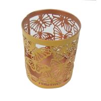 Metalen Waxinelichthouder - Vlinders (ca. 10 x 9 cm) - thumbnail