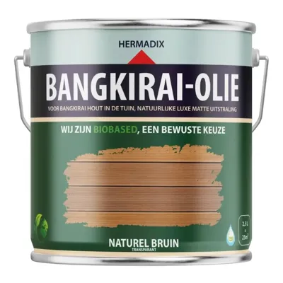 Hermadix bangkirai-olie mat 2500 ml natuurlijk/naturel Hermadix bangkirai-olie mat 2500 ml natuurlijk/naturel