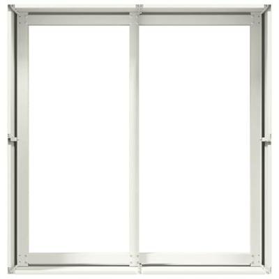 VidaXL Plantenbak 80x80x40 cm koudgewalst staal wit