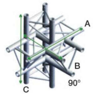 MILOS Milos Pro-30 Triangle P Truss - T-Cross + up/down 5-way - 71 cm