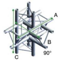 MILOS Milos Pro-30 Triangle P Truss - T-Cross + up/down 5-way - 71 cm - thumbnail