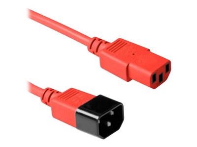 ACT Netsnoer C13 - C14 rood 1,8 m