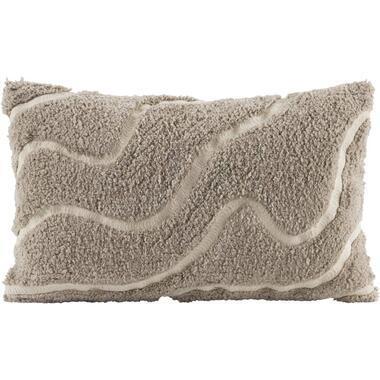 Sierkussen Guust - grijs/wit - 30x50 cm - Leen Bakker