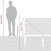 VidaXL Afrasteringspaal zilver 25 x 0,8 m (13 mm gaas) staal - thumbnail