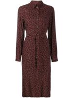 A.P.C. leopard print shirt dress - Brown - thumbnail