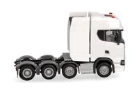 Herpa 308601-004 H0 Vrachtwagen Scania CS20 hoogdak zwaarbelaste trekmachine 4-assige (8x4), wit - thumbnail