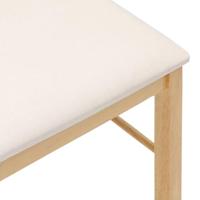 Eetkamerstoelen met kussens 2 st massief hout rubber - thumbnail