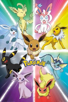Poster Pokémon - Eevee Evolution 61x91,5cm Poster Pokémon - Eevee Evolution 61x91,5cm