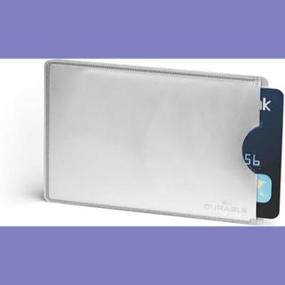 Durable RFID-beschermhoes voor ID-kaart 890023 Zilver 10 stuk(s)