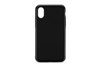 Quattro Air - Achterzijde behuizing voor mobiele telefoon - polycarbonaat, polyurethaan leer, thermoplastic polyurethaan (TPU) - zwart - voor Apple iPhone X - thumbnail
