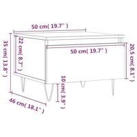 Salontafels 2 st 50x46x35 cm bewerkt hout zwart - thumbnail