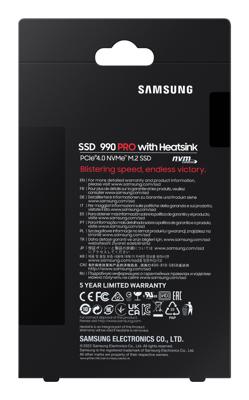 Samsung 990 PRO 1 TB NVMe/PCIe M.2 SSD 2280 harde schijf PCIe NVMe 4.0 x4 Retail MZ-V9P1T0CW Samsung 990 PRO 1 TB NVMe/PCIe M.2 SSD 2280 harde schijf PCIe NVMe 4.0 x4 Retail MZ-V9P1T0CW