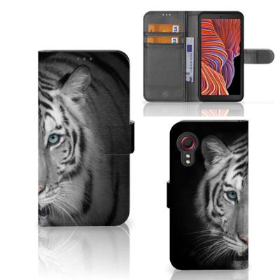 Samsung Galaxy Xcover 5 | Telefoonhoesje | Met pasjeshouder | Tijger Samsung Galaxy Xcover 5 | Telefoonhoesje | Met pasjeshouder | Tijger