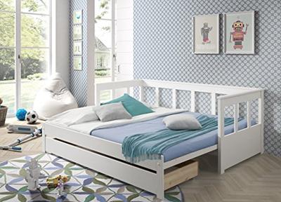 Vipack kajuitbed Pino met rolbed - wit - 80x100,3x209,4 cm