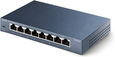 TP-Link TL-SG108 Unmanaged Gigabit Ethernet (10/100/1000) Zwart