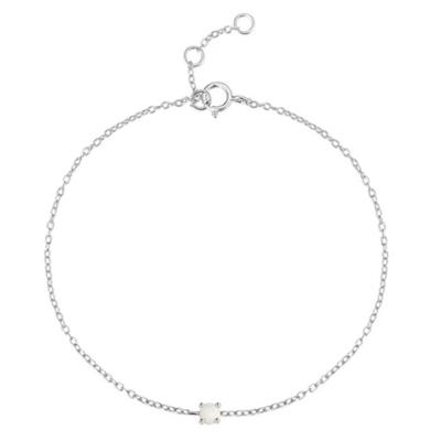 Elenza Zilveren 925 Sterling Zilveren Armband met Subtiele Opale Steen