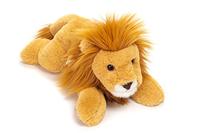 Pluchen leeuw uitgestrekt 33 cm TEDDY HERMANN goudgeel - thumbnail