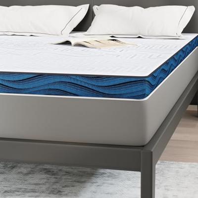 Matraspads Wit en Blauw 160 x 200 cm Matraspads Wit en Blauw 160 x 200 cm