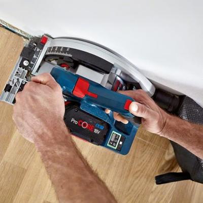 Bosch Professional GKT 18V-52 GC Accu Invalzaag 140mm 18V 5,5Ah BITURBO in L-Boxx + Geleiderail FSN 1400 - 0615990M0A