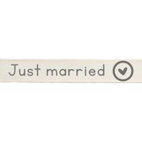 Vaessen Creative • ribbon 20mx15mm eng just married - thumbnail