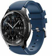 Siliconen sportbandje - Donkerblauw - Geschikt voor Samsung Galaxy Watch 3 (45mm) - Galaxy Watch 46mm - Samsung Gear S3 Classic & Frontier - thumbnail