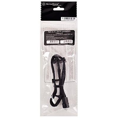 SilverStone Adapter 4-Pin Molex > 4x 15-Pin SATA SilverStone Adapter 4-Pin Molex > 4x 15-Pin SATA