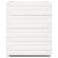 Plantenbak 40x40x49,5 cm massief grenenhout wit - thumbnail