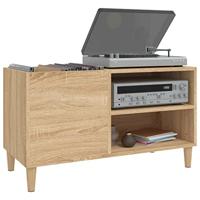 Platenkast 84,5x38x48 cm bewerkt hout sonoma eikenkleurig - thumbnail