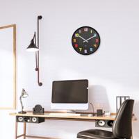 Wandklok 35 cm - Stil - Zwart/Multikleur - ABS - nXt 'Game' - thumbnail