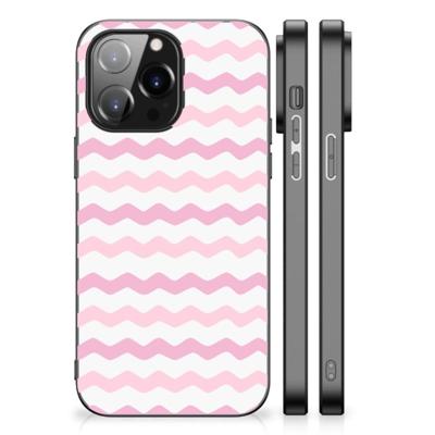 iPhone 14 Pro Max Back Case Waves Roze