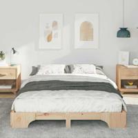 Bedframe met opslag Bruin 140 x 210 cm Hout - thumbnail