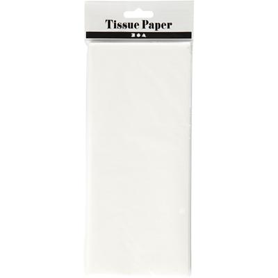Creativ Company Tissuepapier, vel 50x70 cm, 17 gr, wit, 10 vel/ 1 doos