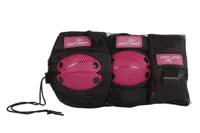 Skate beschermset 6 delig roze/zwart S - thumbnail
