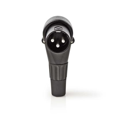 XLR-Connector | XLR 3-pins male haaks | Zwart