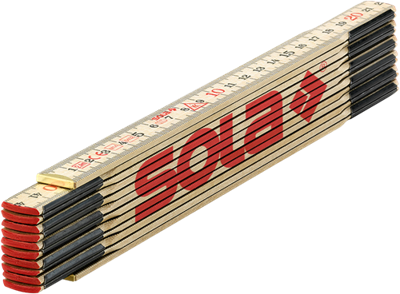 Sola vouwduimstok h2.4/12 hout 2.4m - 53010801 Sola vouwduimstok h2.4/12 hout 2.4m - 53010801