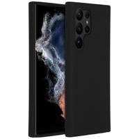 Accezz Liquid Silicone Backcover Samsung Galaxy S23 Ultra Telefoonhoesje Zwart - thumbnail